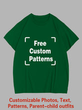 Customized Plus Size T-shirt (You Can Upload Pictures, Text, Logo, Etc. To Customize Your Interesting T-shirt)